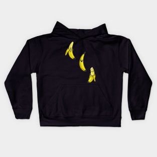 Banana Buddies: Happy, Half-Peeled, &amp;amp; Bitten with Whimsical Charm Kids Hoodie